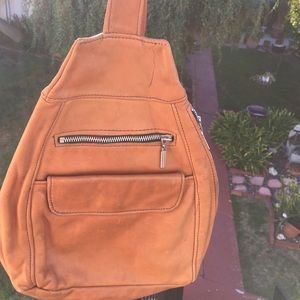 Leather satchel bag
